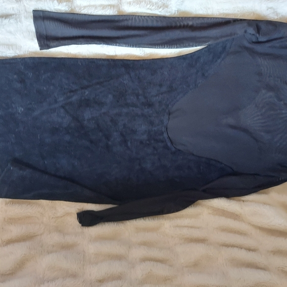 NWOT Forever 21 Velour & Sheer Dress - Picture 7 of 7